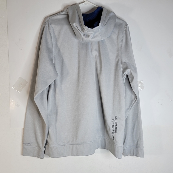 Mens Under Armour Gray/Blue hoodie Size Medium - Picture 4 of 11